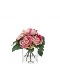 Ruusukimppu roosa 16cm VASE