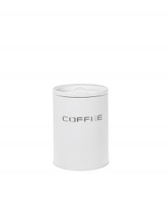 Peltipurkki Coffee valkoinen