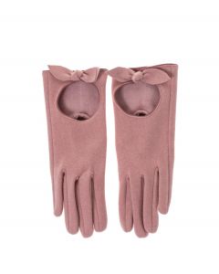 Hanskat rusetti rosa NEA