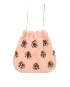 Käsilaukku pinkki kuvioilla