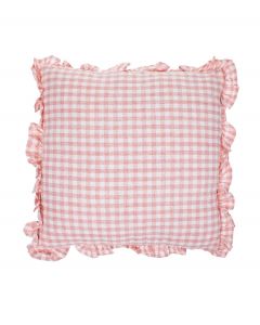 Tyyny vaaleanpunainen ruutu 43x43cm