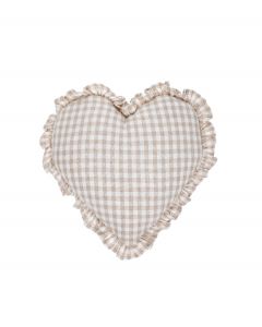 Tyyny beige ruutu sydän