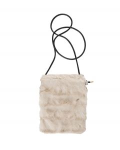 Pikkulaukku tekoturkis beige