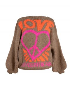 Neule ruskea love