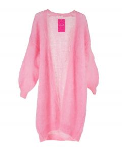 Mohairneuletakki pinkki