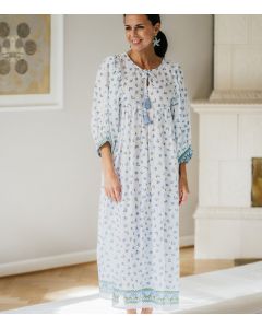 Mekko valkoinen/sininen CAROL