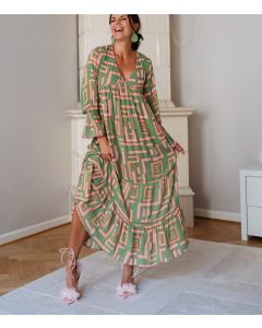 Mekko vihreä pinkki L DAYANA