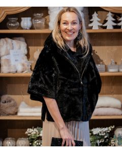 Tekoturkistakki musta S/M LAYLA