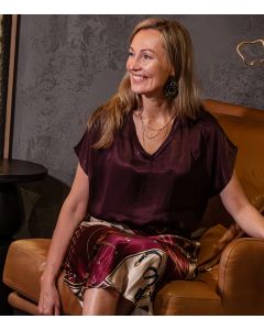 Satiinipusero viininpunainen ANNIE