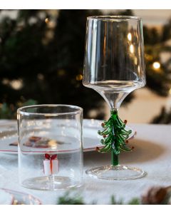 Viinilasi joulukuusi