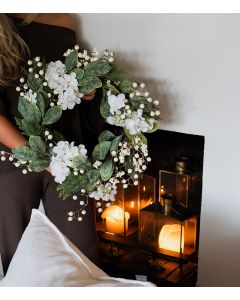 Kranssi 55cm valkoiset marjat