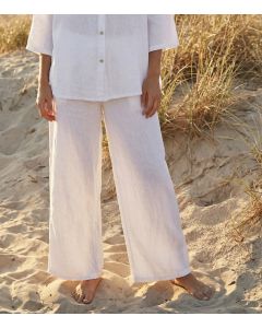 Pellavahousut valkoinen LINO