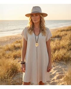 Pellavamekko beige LINO