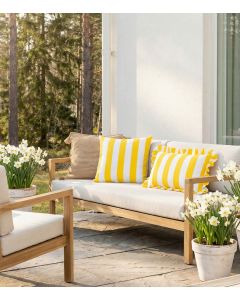 Tyyny ulkokäyttöön keltainen raita